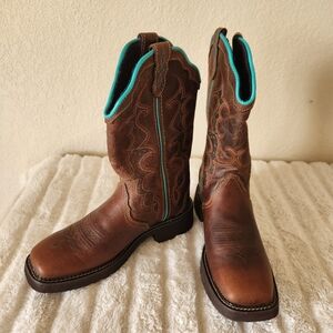 Justin Women's Raya Western Boots - Square Toe Size 8.5